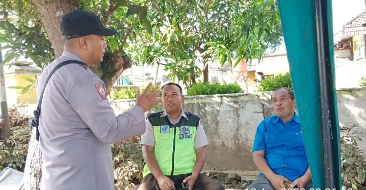 Tatap Muka Anggota Polsek Rangkasbitung Polres Lebak Sampaikan Kamtibmas Kepada Security PLN ULP Rangkaabitung