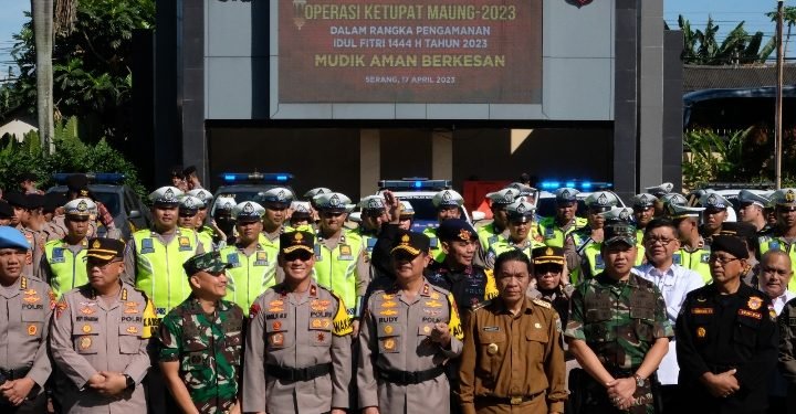 Polda Banten Bersama Forkopimda Gelar Apel Pasukan Operasi Ketupat Maung 2023