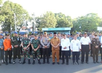 Polres Cilegon Polda Banten Laksanakan Apel Gelar Pasukan Operasi Ketupat Maung 2023