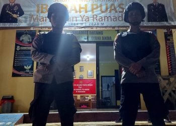 Personil Piket Polsek Lebakgedong Polres Lebak Tingkatkan Kewaspadaan Dan Kesiapsiagaan Laksanakan giat sispam mako