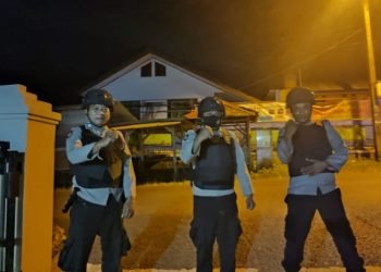 Guna kewaspadaan dan kesiap siaagan personil Polsek Sajira gelar sispam mako