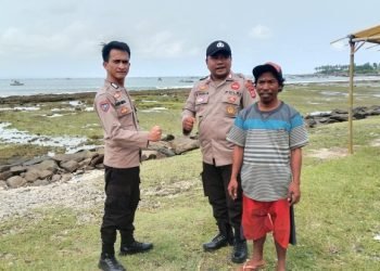 Patroli Area Wisata, Ini Cara Anggota Pos Jaga Wisata Tanjung Panto Polsek Wanasalam Polres Lebak Ciptakan Situasi Kamtibmas Yang Aman, nyaman Dan Kondusif