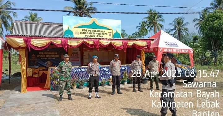 Kapospam Wisata Sawarna Polsek Bayah Polres Lebak Pimpin Apel Gabungan Di Pos Pengamanan Ops Ketupat Maung 2023