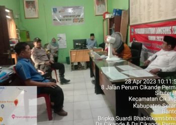 Sambang Desa, Bhabinkamtibmas Polsek Cikande Tatap Muka dengan Warga dan Sampaikan Pesan Kamtibmas