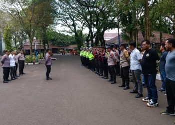 Kapolsek Rangkasbitung Polres Lebak Pimpin Apel Pengamanan Seba Baduy 2023 di Pendopo Bupati Lebak