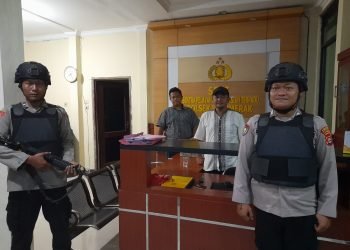 Pengamanan Markas !!! Polsek Pulomerak Polres Cilegon implementasikan SOP dalam kesehariannya