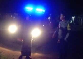 Berikan Rasa Aman, Personil Polsek Ciwandan Polres Cilegon Polda Banten Rutin Patroli Malam