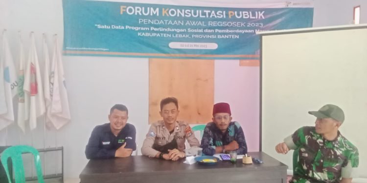 BHABINKAMTIBMAS POLSEK CIMARGA POLRES LEBAK IKUTI KEGIATAN REGSOSEK DI DESA MARGALUYU KEC.CIMARGA