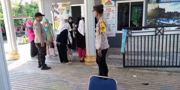 Meskipun Terpantau Landai, Personel Polsek Mancak Polres Cilegon Polda Banten Tetap Sambangi Destinasi Wisata ITC