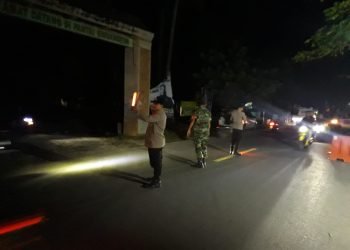 Polsek Wanasalam Polres Lebak Laksanakan KRYD Patroli Bersama TNI dan Pol PP