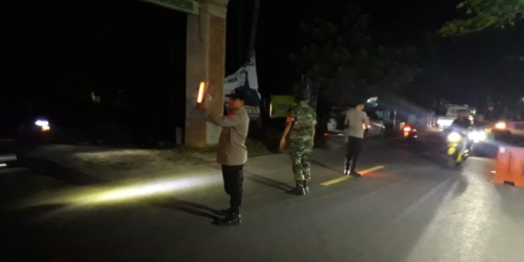 Polsek Wanasalam Polres Lebak Laksanakan KRYD Patroli Bersama TNI dan Pol PP