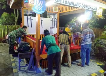 Bhabinkamtibmas Polsek Bojonegara Polres Cilegon Polda Banten,Kontrol Pos Kamling laksanakan Komunikasi Kamtibmas dengan Petugas Satkamling
