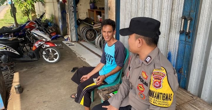 Pantau Situasi Kamtibmas, Bhabinkamtibmas Polsek Malingping Polres Lebak Lakukan Sambang Desa Binaan