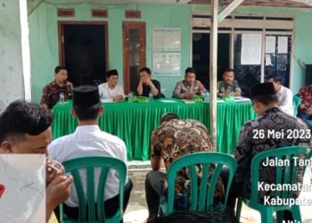 Aktif Kegiatan Desa, Bhabinkamtibmas Polsek Jawilan Polres Serang Hadiri Pelantikan Perangkat Desa Junti