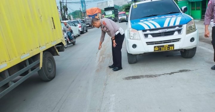 Satlantas Polres Serang Olah TKP dan Evakuasi Korban Kecelakaan Lalulintas
