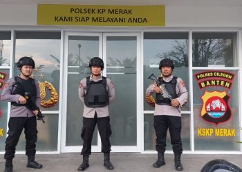Polsek Kskp Merak Melaksanakan Sispam Mako Polsek