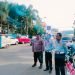 Jalin Kerjasama Kanit Sabhara Polsek Rangkasbitung Polres Lebak Sambangi Petugas Dishub di Depan Rabinsa