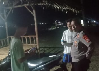 Cegah dan Ciptakan Rasa Aman dan Nyaman  Anggota Jaga Polsek Wanasalam Rajin Giat Patroli Malam