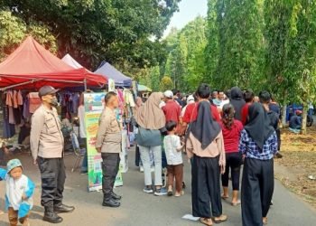 Pastikan Aman,Personil Polsek Purwakarta gabungan Polres Cilegon Pengamanan dan Patroli Sekitar CFD