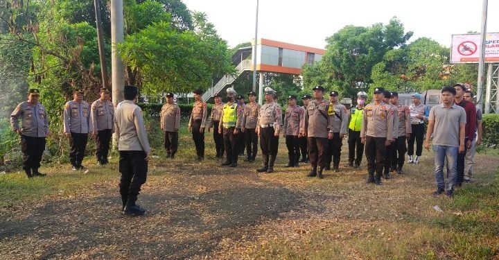 Polres Serang amankan aksi unjuk rasa dari Serikat Pekerja Serikat Buruh KSPI Kabupaten Serang
