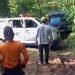 Tarik Mobil Ambulance Dari Jurang, Jajaran Personel Polsek Mancak Polres Cilegon Polda Banten Bergabung Dengan Team Evakuasi