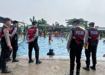 Tim Patroli Sat Samapta Polres Serang melaksanakan patroli tempat wisata, antisipasi gangguan Kamtibmas