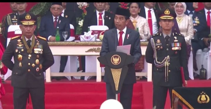 Polda Banten Ikuti Upacara HUT Bhayangkara ke-77 di Stadion Utama Gelora Bung Karno