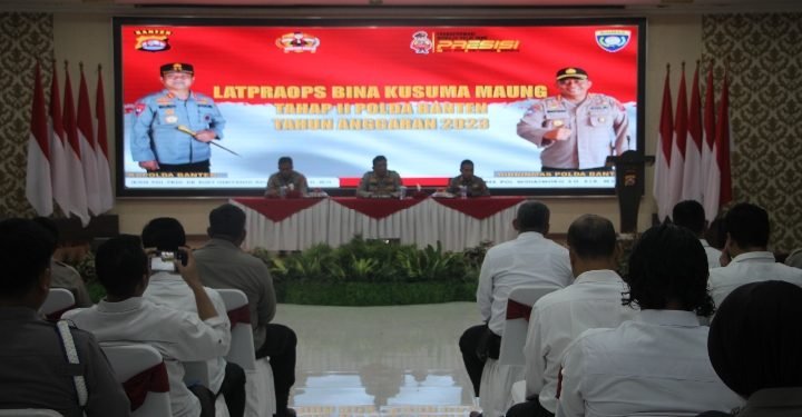Polda Banten Gelar Latpraops Bina Kusuma Maung 2023 Tahap II
