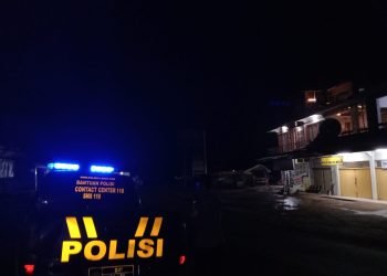 Antisipasi Kejahatan, Polsek Cijaku Polres Lebak Rutin Patroli Malam Hari
