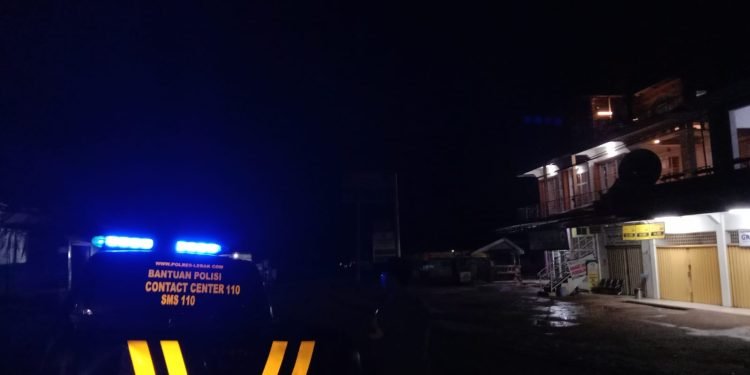 Antisipasi Kejahatan, Polsek Cijaku Polres Lebak Rutin Patroli Malam Hari