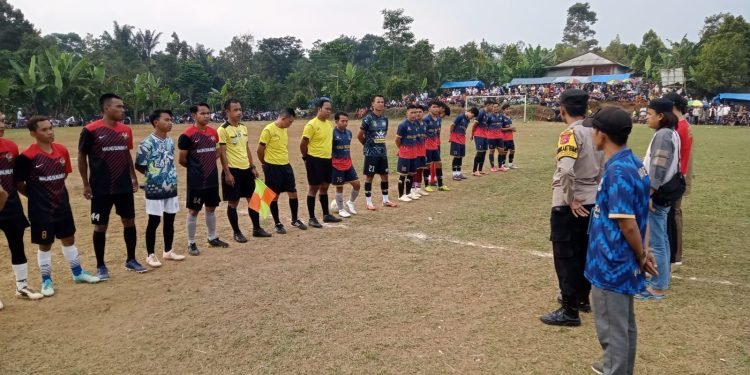 Polsek Lebakgedong Polres Lebak Lakukan Pengamanan Tournamen Sepak Bola Open Cup Lebakgedong 2023
