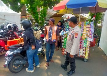 Cegah C3 Anggota Polsek Rangkasbitung Polres Lebak Cek Parkiran di Alun-Alun Rangkasbitung