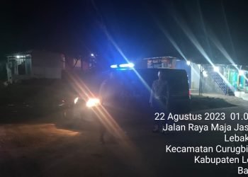 Cegah Guantibmas, Personil Polsek Curugbitung Polres Lebak Laksanakan Patroli Blue Light Patrol dan Triangle Patroli