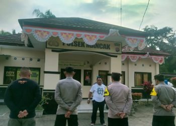 Jangan Lengah Dan Tetap Waspada, Jajaran Personel Polsek Mancak Polres Cilegon Polda Banten Gelar Apel pagi Hari