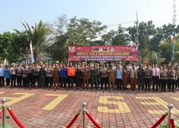 Kapolres Lebak bersama Dandim 0603 Lebak Pimpin Apel Gelar Pasukan  Antisipasi Dampak Fenomena El Nino