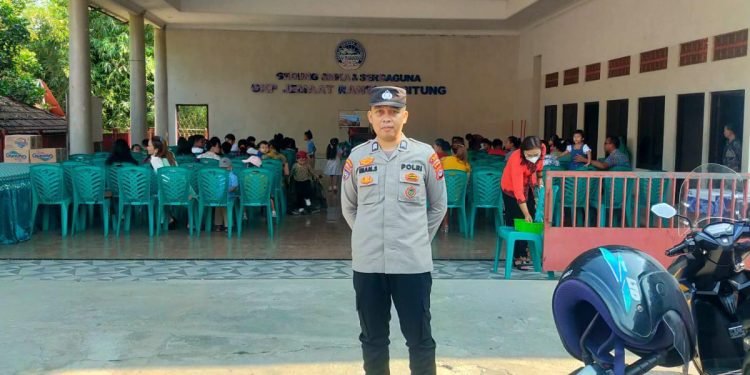 Anggota Polsek Rangkasbitung Patroli dan PAM Pengamanan di Gereja Pasundan