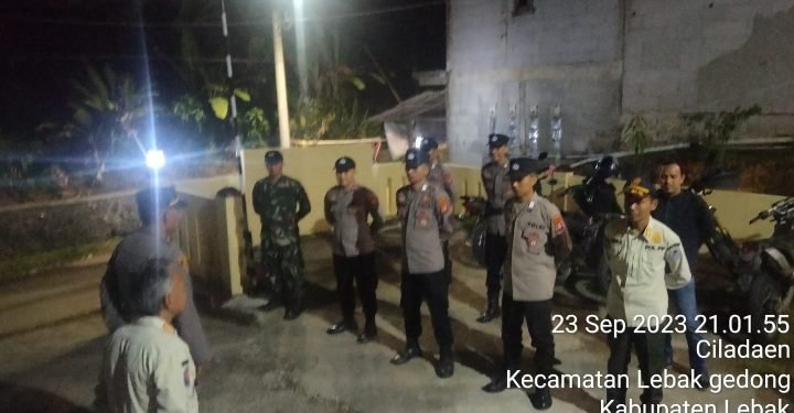 Ciptakan Suasana Aman Kondusif, KaPolsek Lebakgedong Polres Lebak Pimpin Patroli Gabungan KRYD