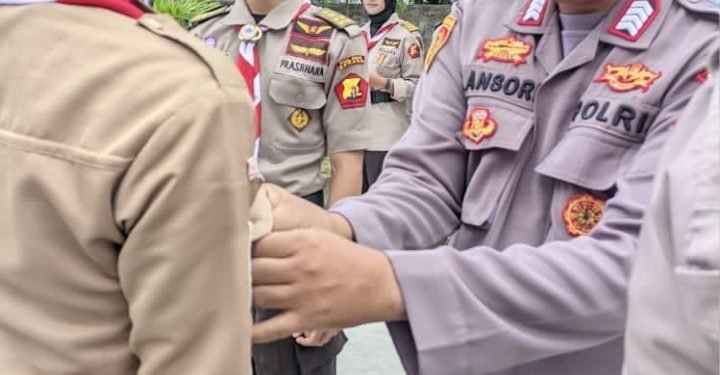 Polsek Kopo Polres Serang Gelar Upacara Penutupan Pelatihan Anggota  dan Gladian Kepemimpinan Dewan Saka Bhayangkara Kopo