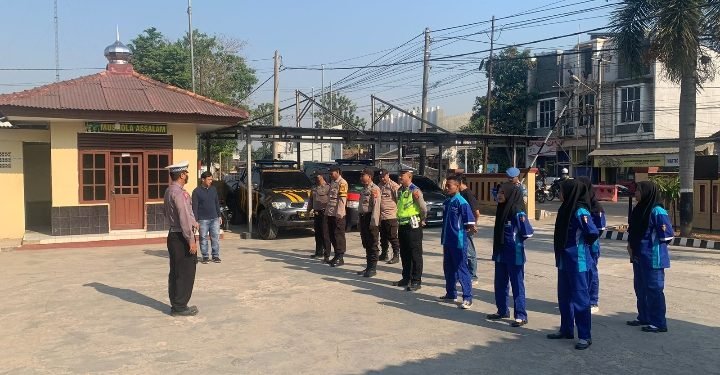 Panit 1 Lantas Polres Serang Pimpin Apel Pagi Sebelum Melaksanakan Tugas