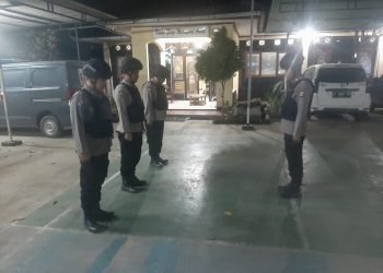 Sistem Pengamanan Markas Komando (Sispam Mako) Polsek Jawilan Polres Serang dan Apel Malam, Tingkatkan Keamanan