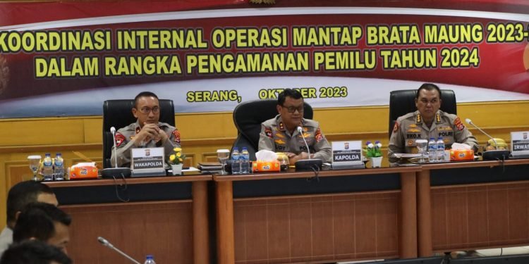 Polda Banten Gelar Rakor Internal Operasi Mantap Brata Maung 2023-2024