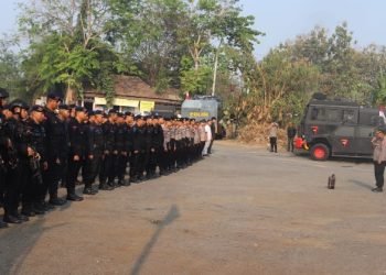 Satbrimob Polda Banten Lakukan Pengamanan Unjuk Rasa KKMP di Wilayah Hukum Polresta Serang kota