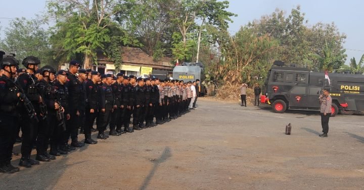 Satbrimob Polda Banten Lakukan Pengamanan Unjuk Rasa KKMP di Wilayah Hukum Polresta Serang kota