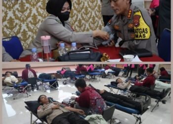 Sambut HUT Bhayangkari Ke-72 Polda Banten Gelar Aksi Donor Darah