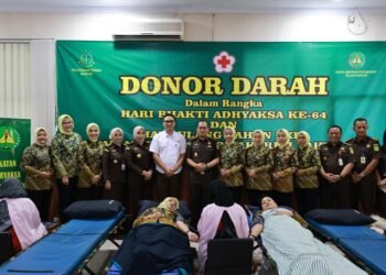 Kejaksaan Tinggi Banten Gelar Donor Darah, Bakti Sosial, dan Anjangsana Peringati Hari Bhakti Adhyaksa ke-64