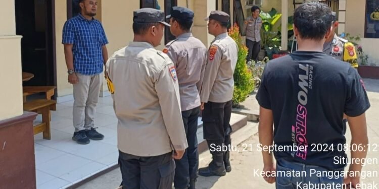 Kanit Reskrim Polsek Panggarangan Polres Lebak, Pimpin Apel Serah Terima Piket Jaga