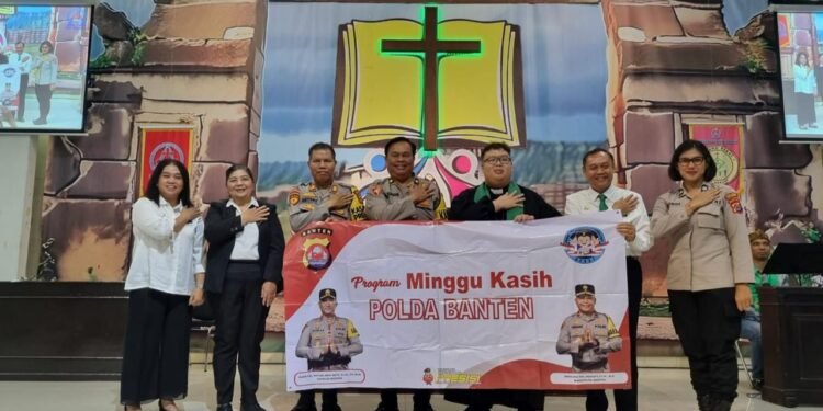 Minggu Kasih, Polda Banten Kunjungi Gereja Kristen Indonesia