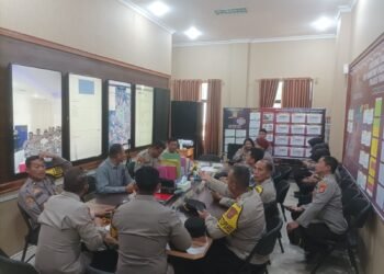 Wakapolres Pandeglang Kompol Asep Jamal Gelar Analisa dan Evaluasi Operasi Mantap Praja 2024 di Posko OMP
