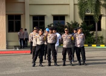 Pejabat Utama Polres Pandeglang Hadiri Apel Siaga Menjelang Pilkada Serentak 2024