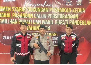 Sat Samapta Polres Pandeglang Berikan Siaga 24 Jam di Kantor KPU Pandeglang Selama Tahapan Pilkada 2024